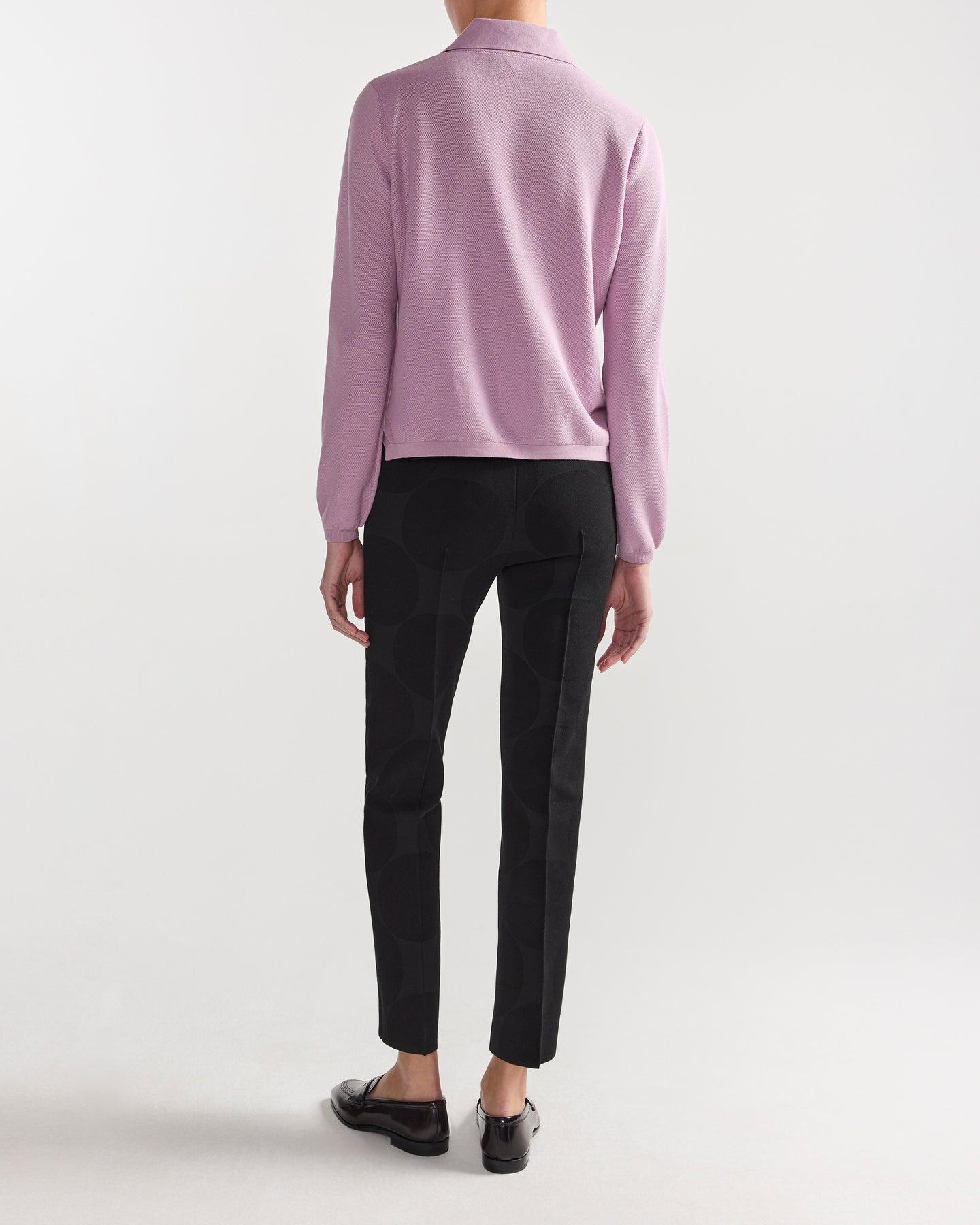 Long Sleeve Brooke Polo in Lilac
