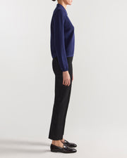 Long Sleeve Brooke Polo in Navy