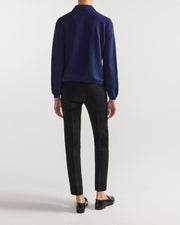 Long Sleeve Brooke Polo in Navy