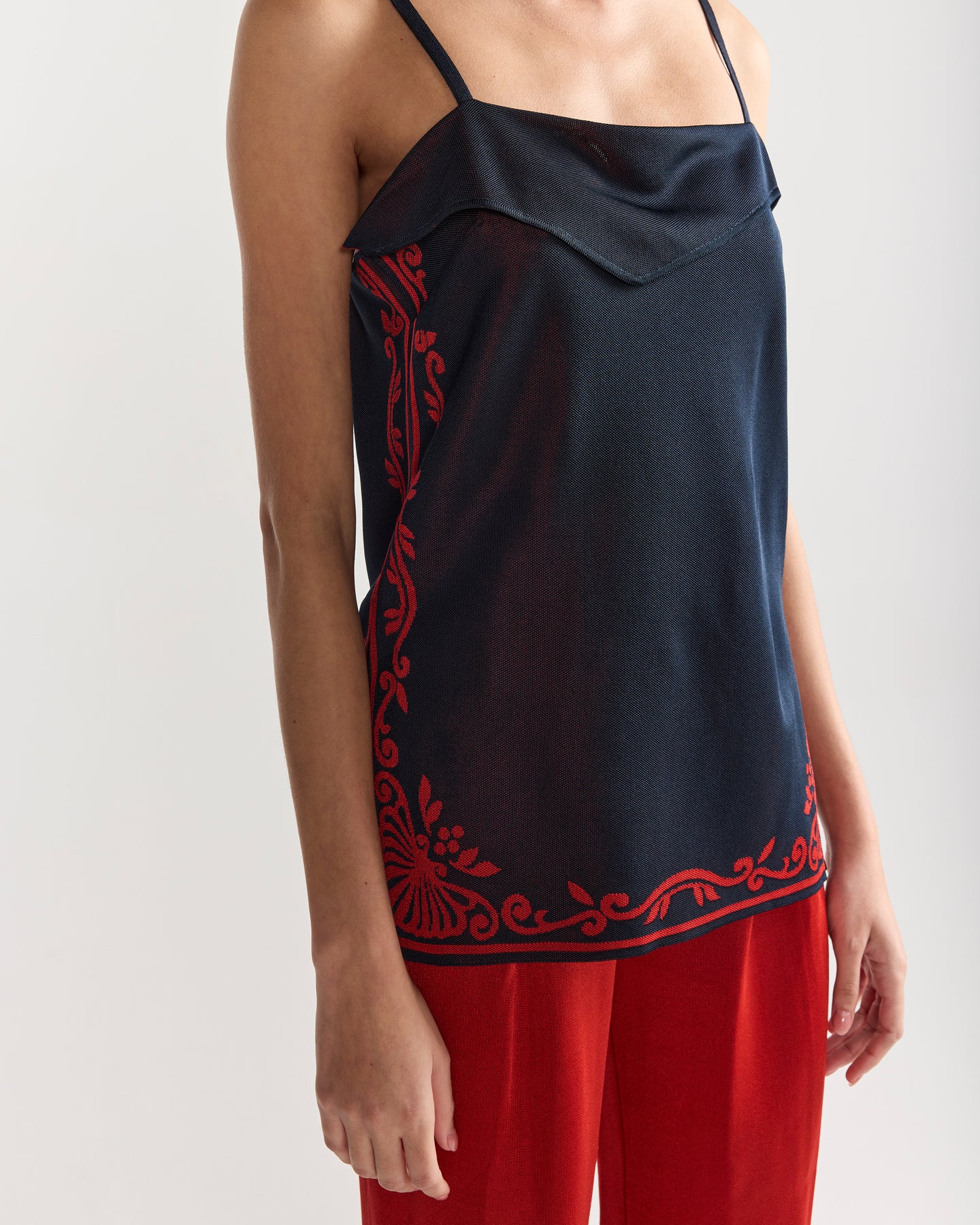 Slinky Jess Top in Dark Navy Combo