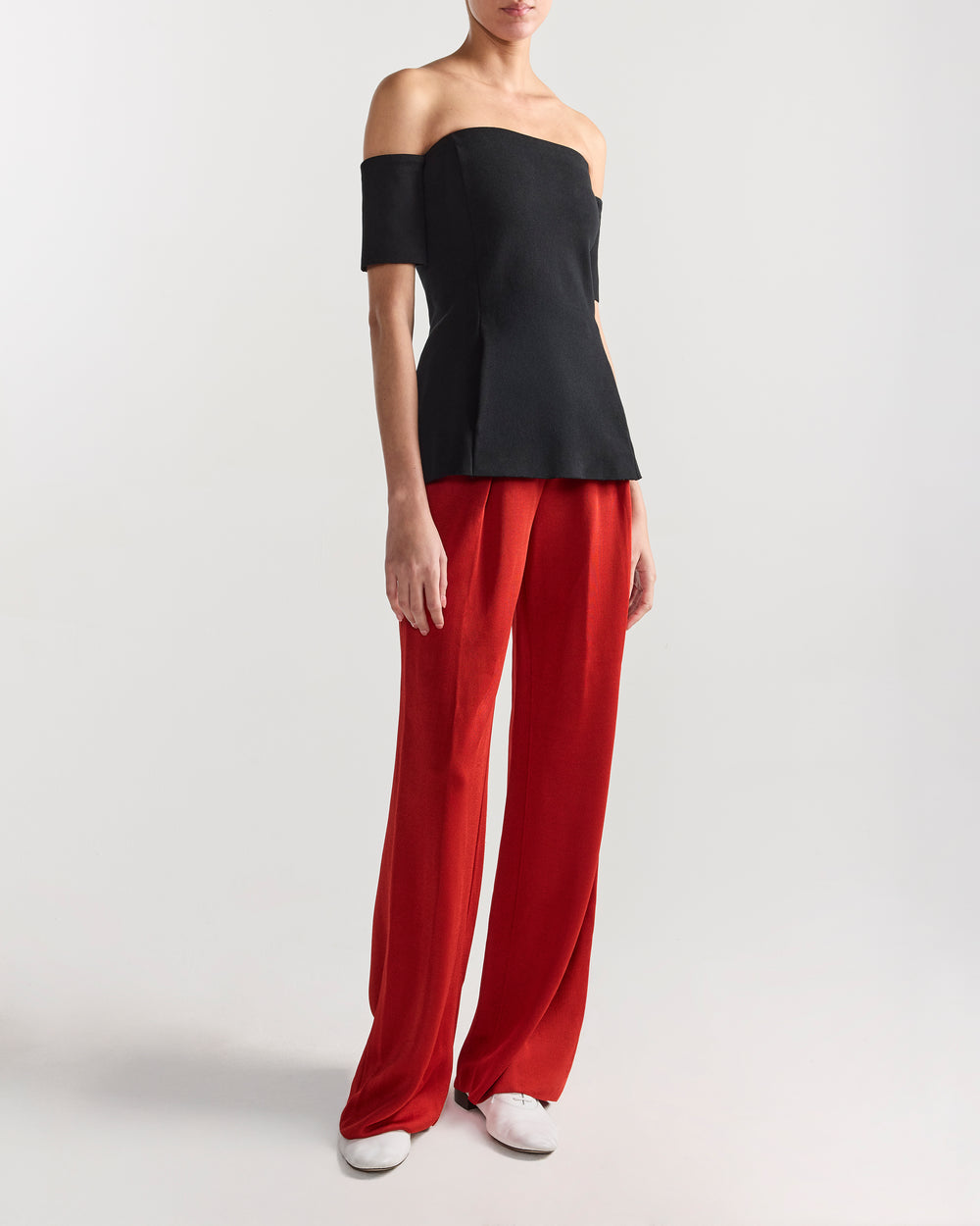 Slinky Evie Pant in Dark Red