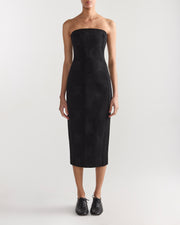 Stella Dress in Black Big Dot