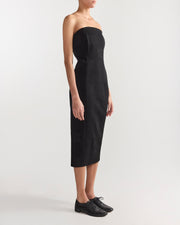 Stella Dress in Black Big Dot