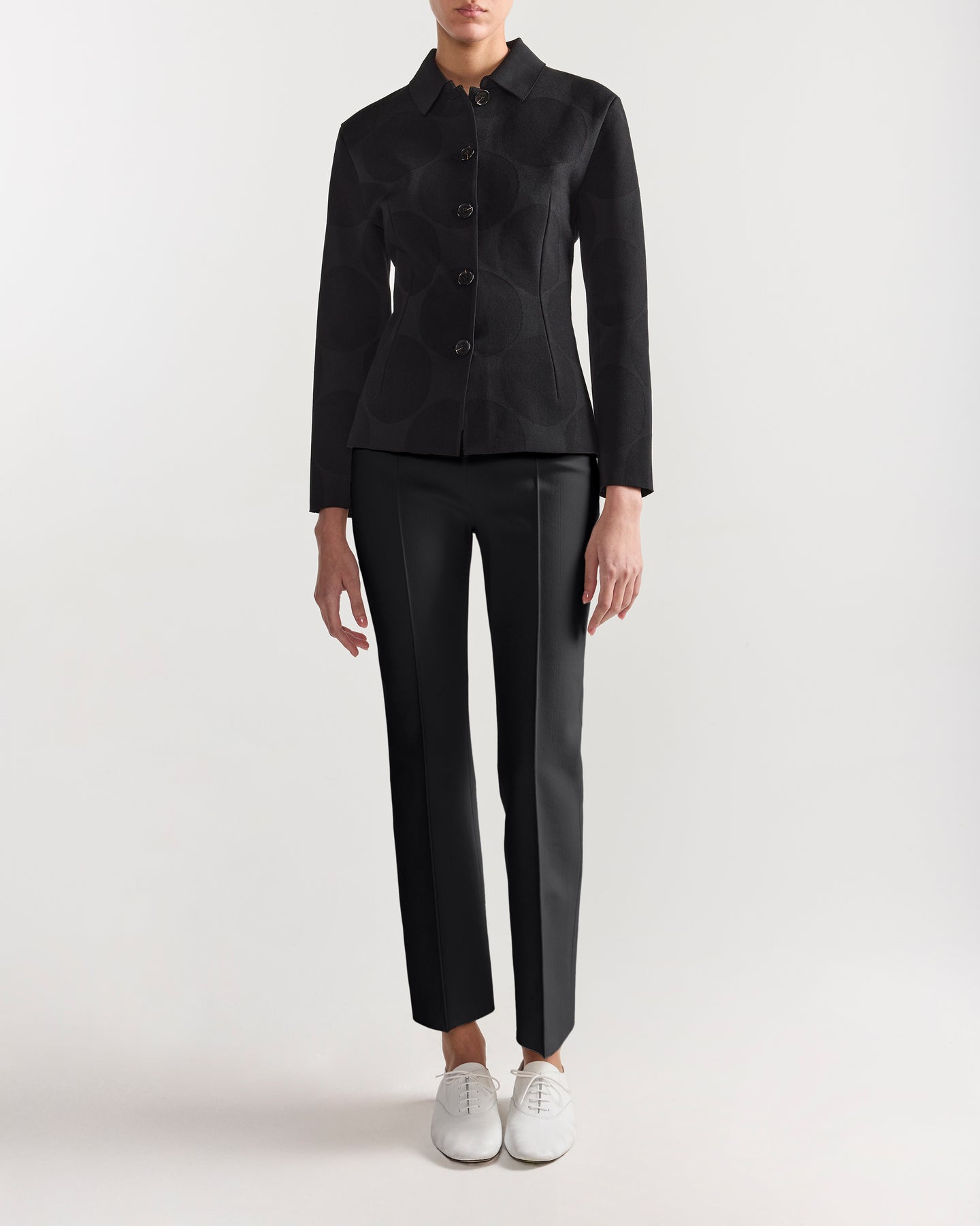 Oliver Jacket in Black Big Dot