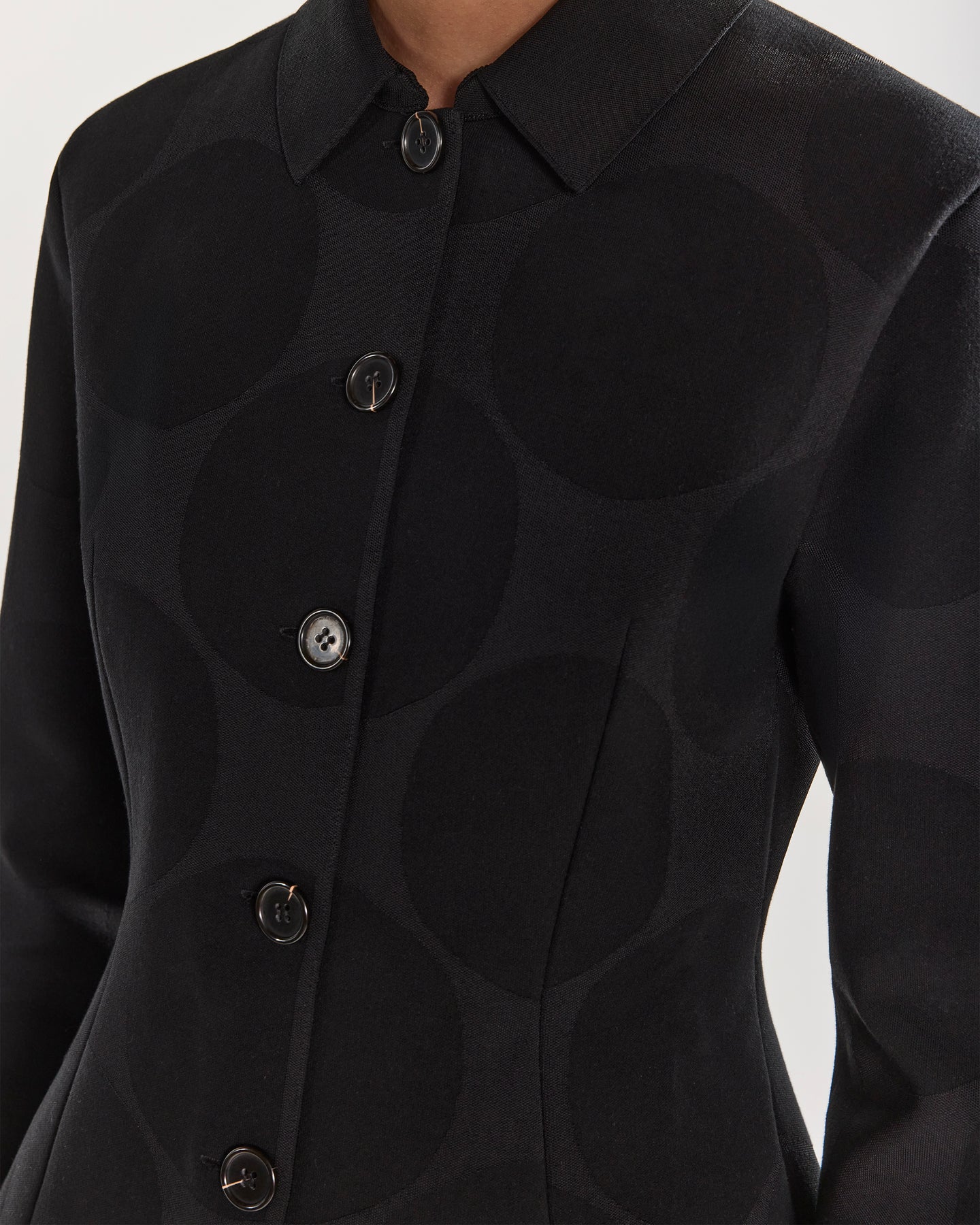 Oliver Jacket in Black Big Dot