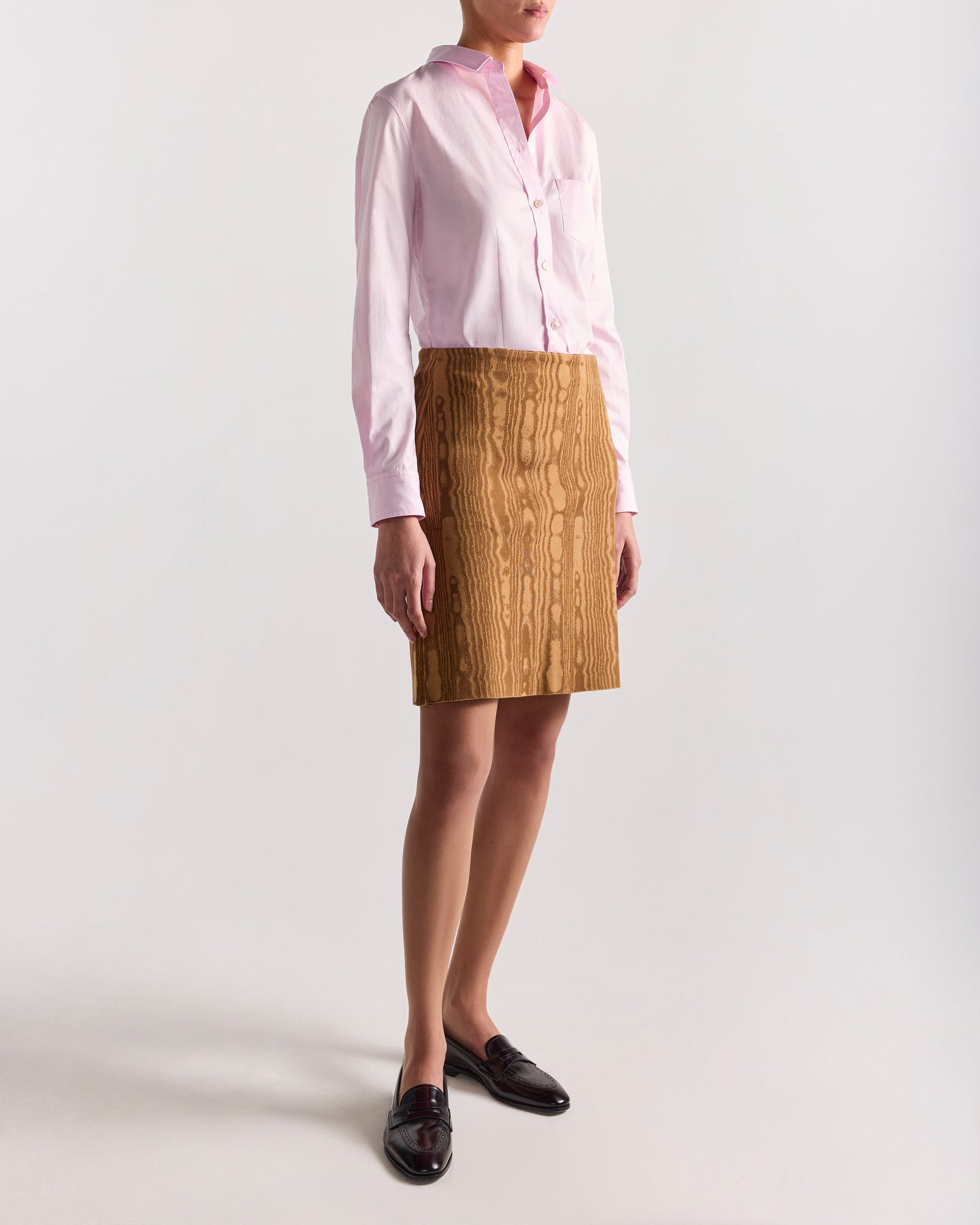 Ava Skirt in Grain Moiré