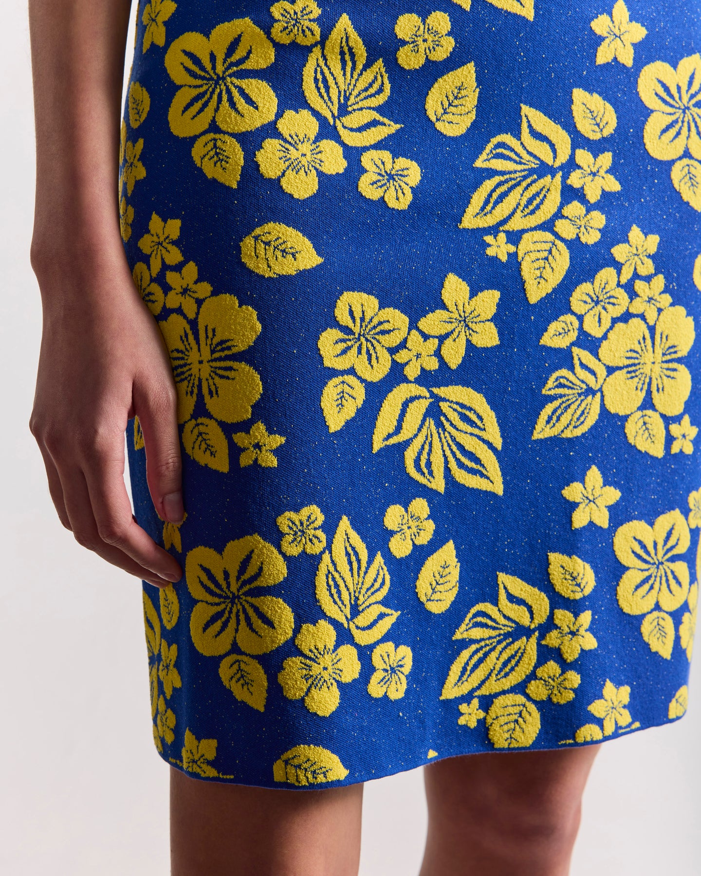 Ava Skirt in Royal/Yellow Floral