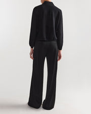 Long Sleeve Brooke Polo in Black
