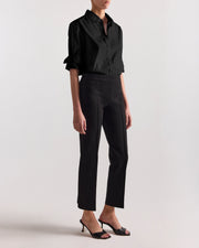 Louis Pant in Black Moiré