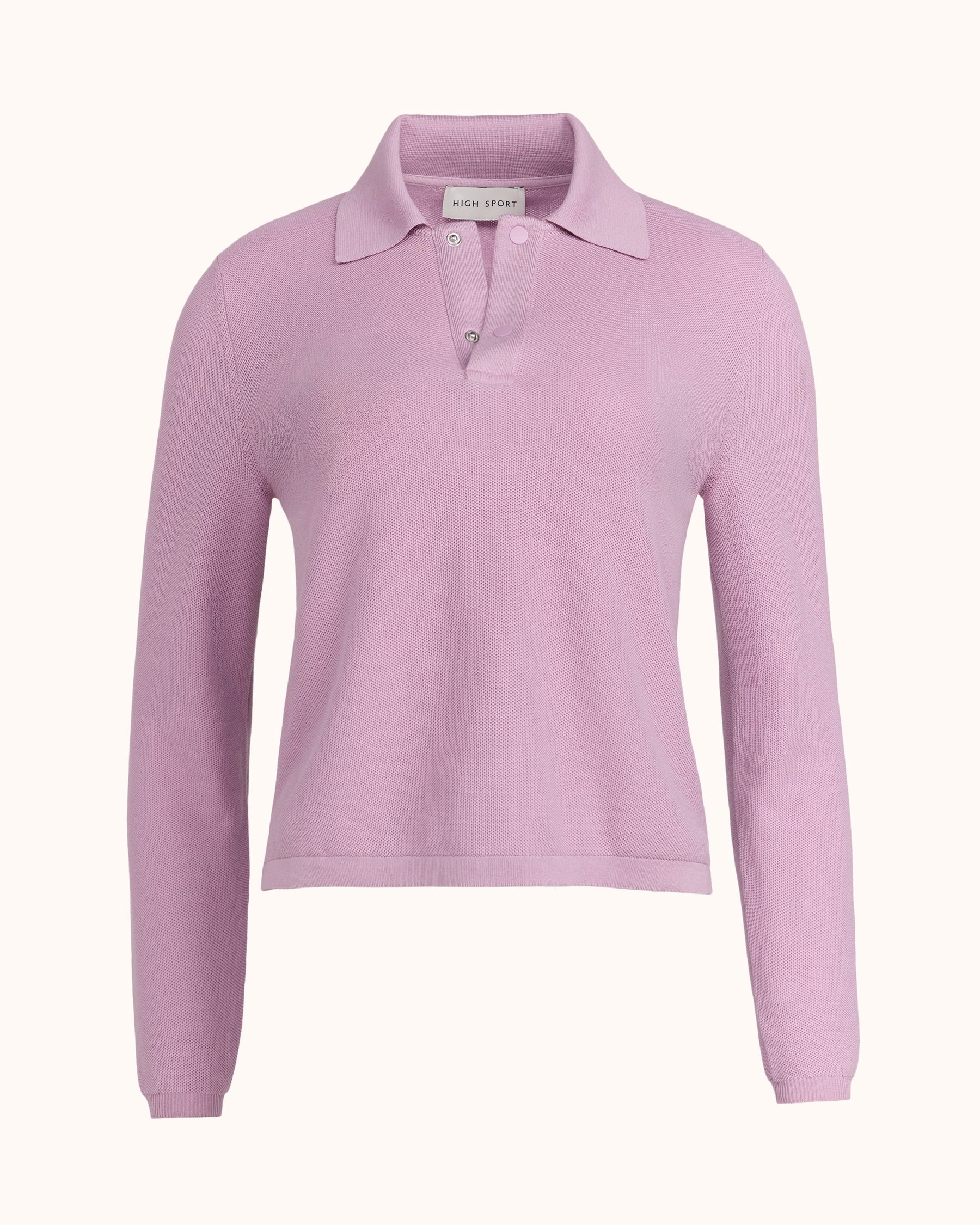 Long Sleeve Brooke Polo in Lilac