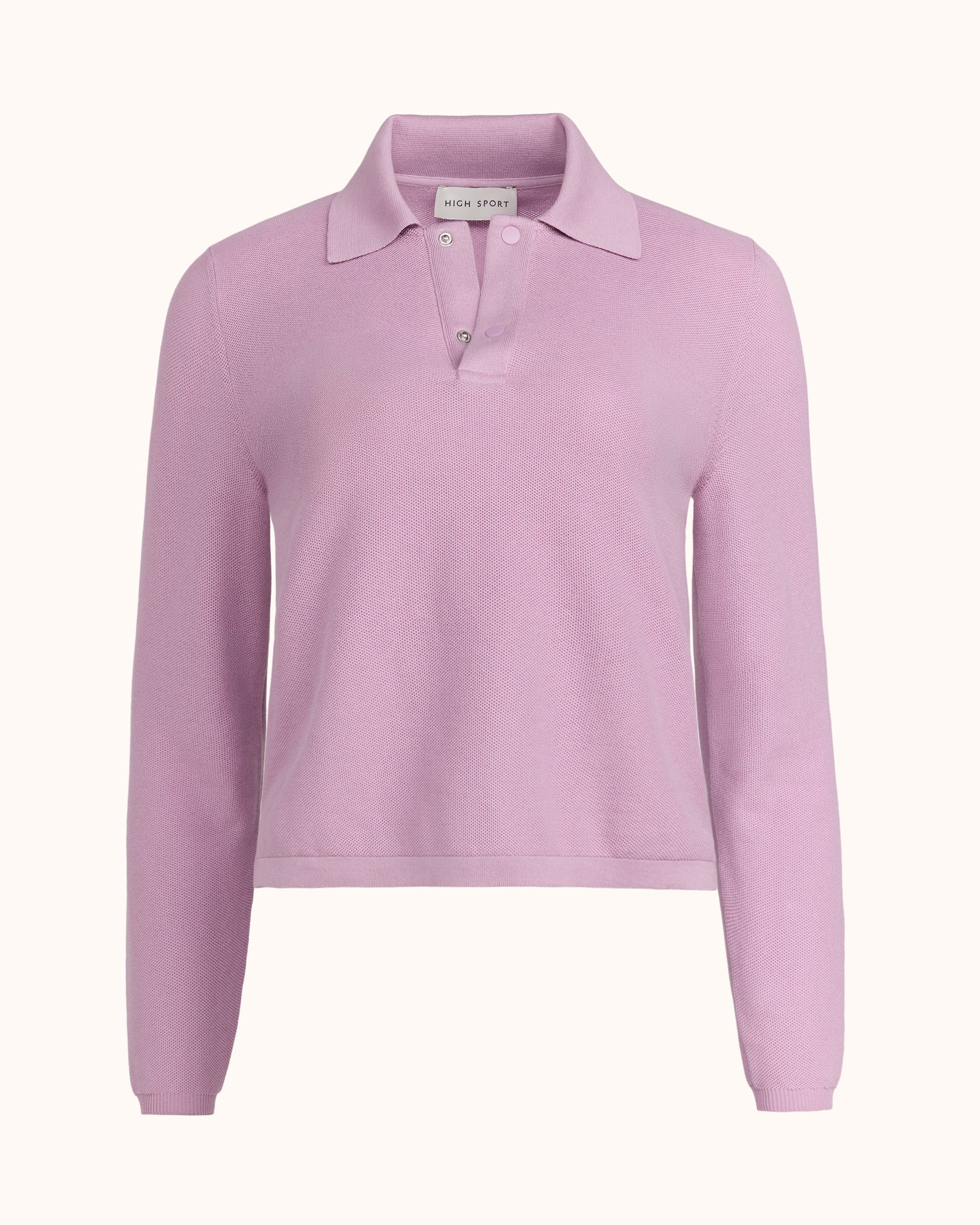 Long Sleeve Brooke Polo in Lilac