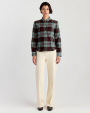 Kurt Shirt in Sage/Red Plaid