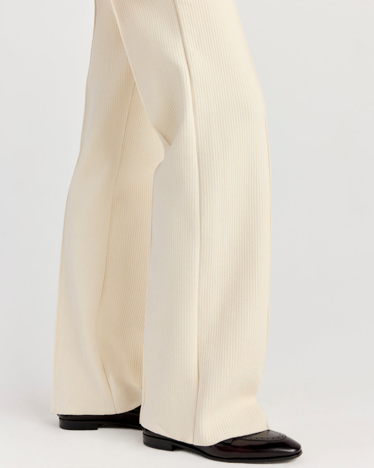 Evie Pant in Ivory Corduroy