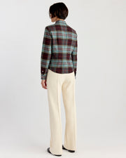 Kurt Shirt in Sage/Red Plaid