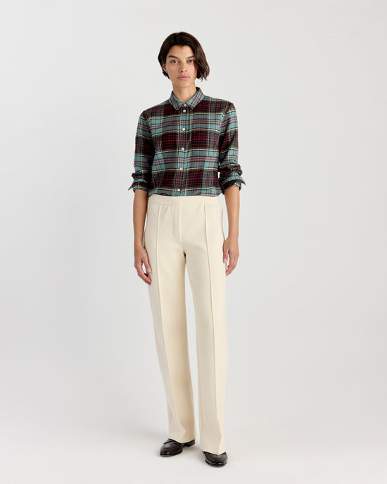 Kurt Shirt in Sage/Red Plaid