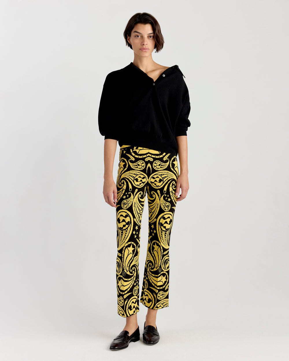 Elyse Oversized Polo in Black