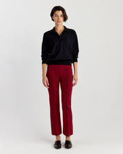 Kick Pant in Black/Red Seersucker