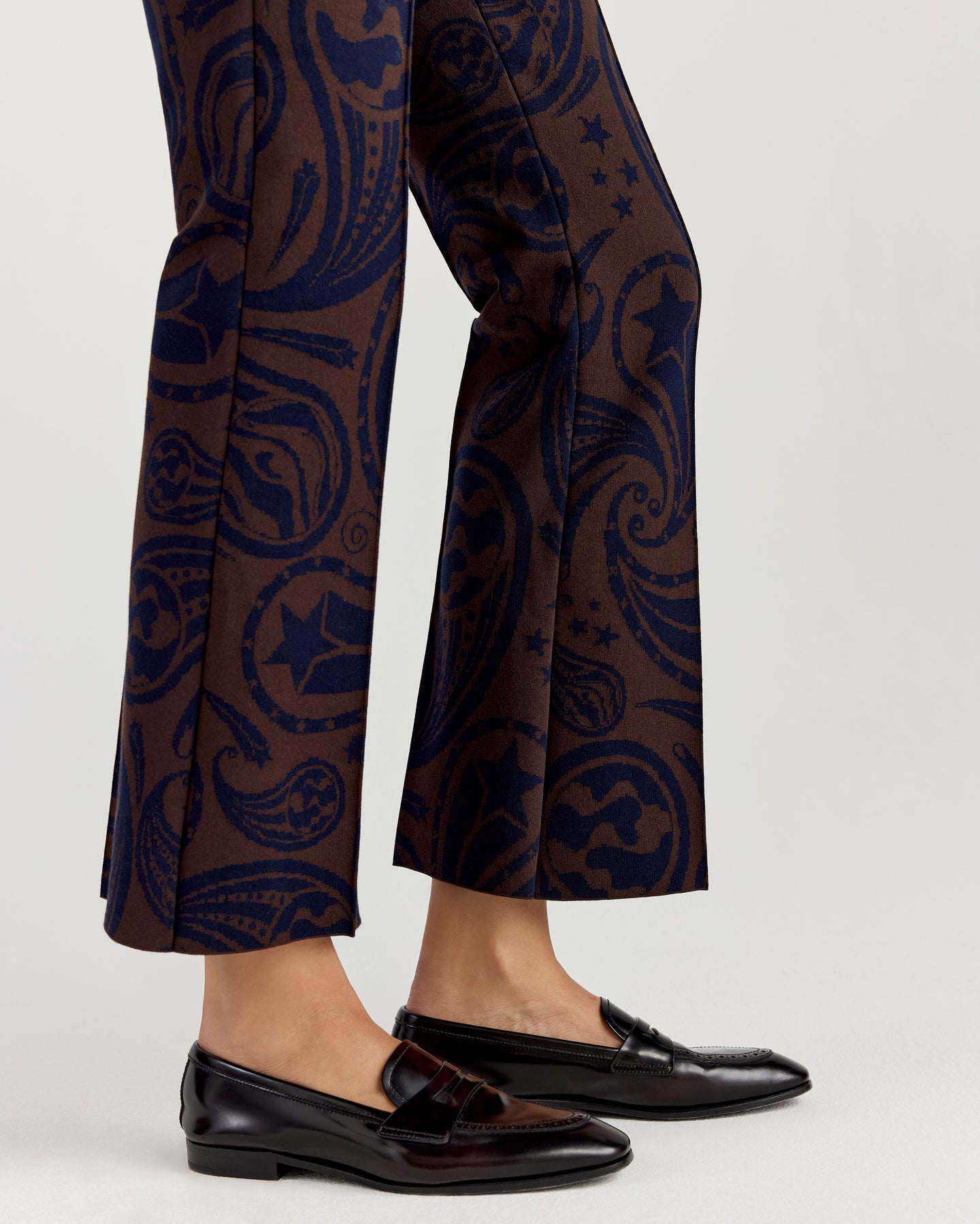 Kick Pant in Chocolate/Navy Cosmic Paisley