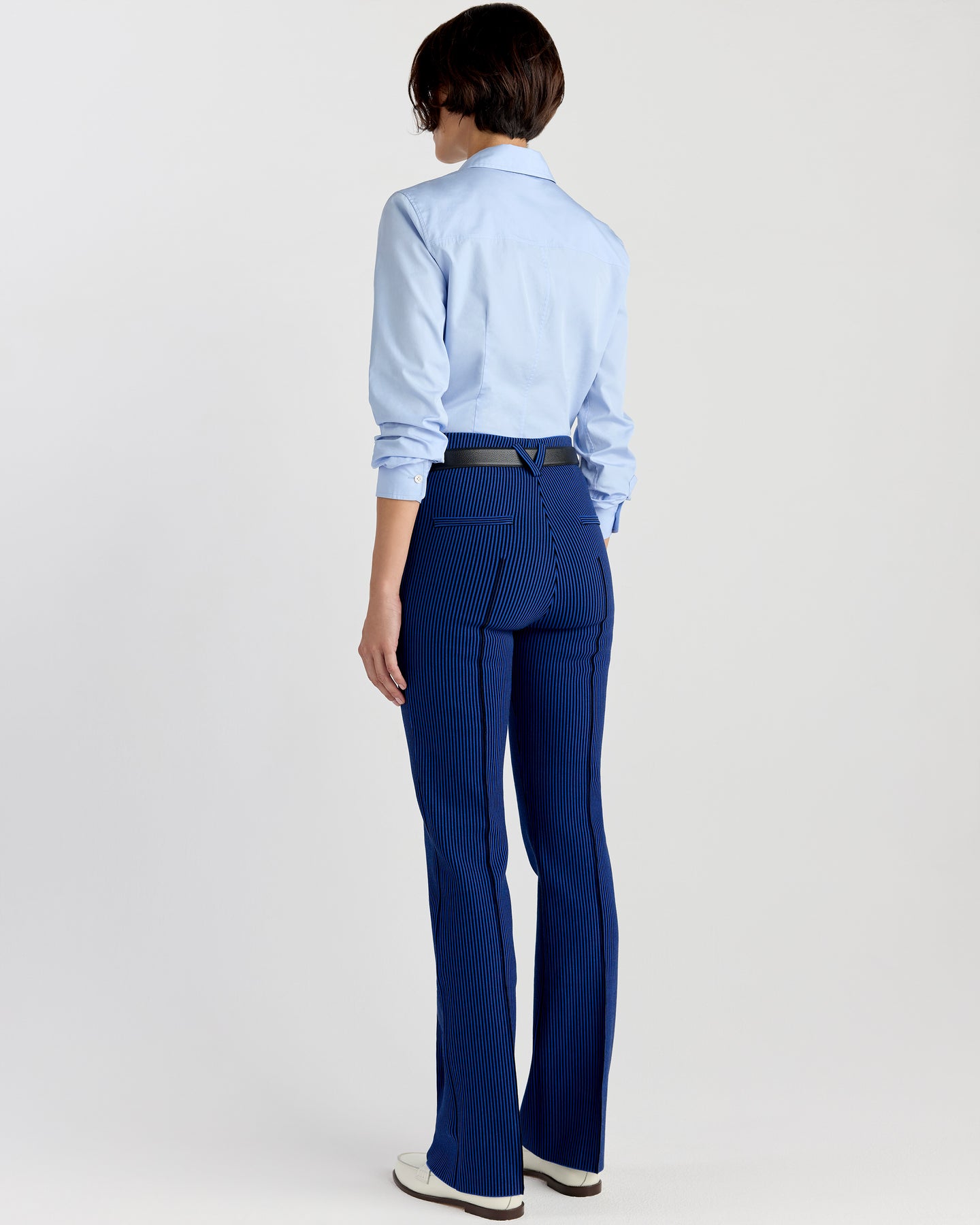 Luke Pant in Royal/Black Seersucker