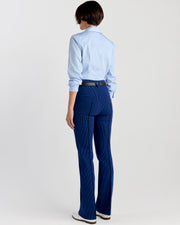 Luke Pant in Royal/Black Seersucker