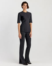 Wes Top in Charcoal Mini Check