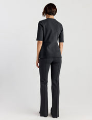 Theo Pant in Charcoal Mini Check