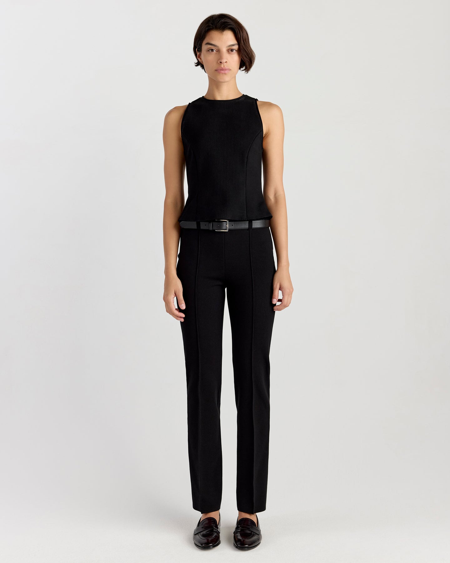 Luke Pant in Black Seersucker