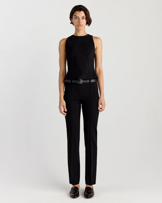 Luke Pant in Black Seersucker