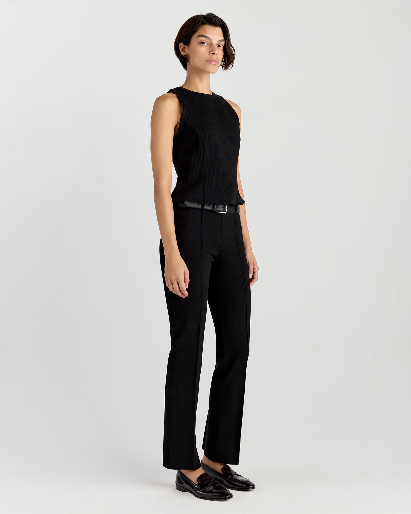 Luke Pant in Black Seersucker
