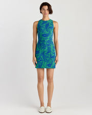 Isla Dress in Kelly/Royal Cosmic Paisley