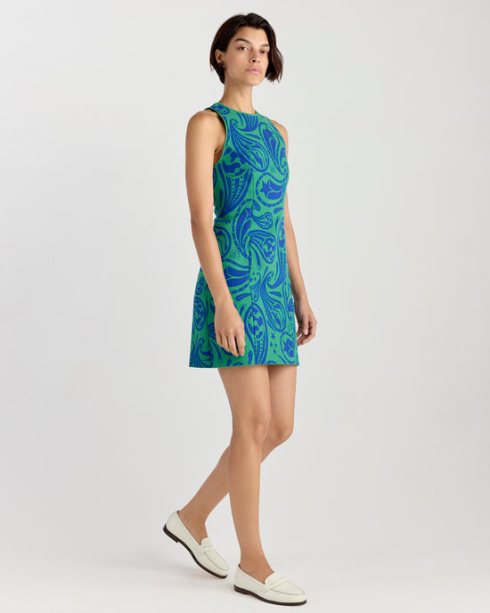 Isla Dress in Kelly/Royal Cosmic Paisley