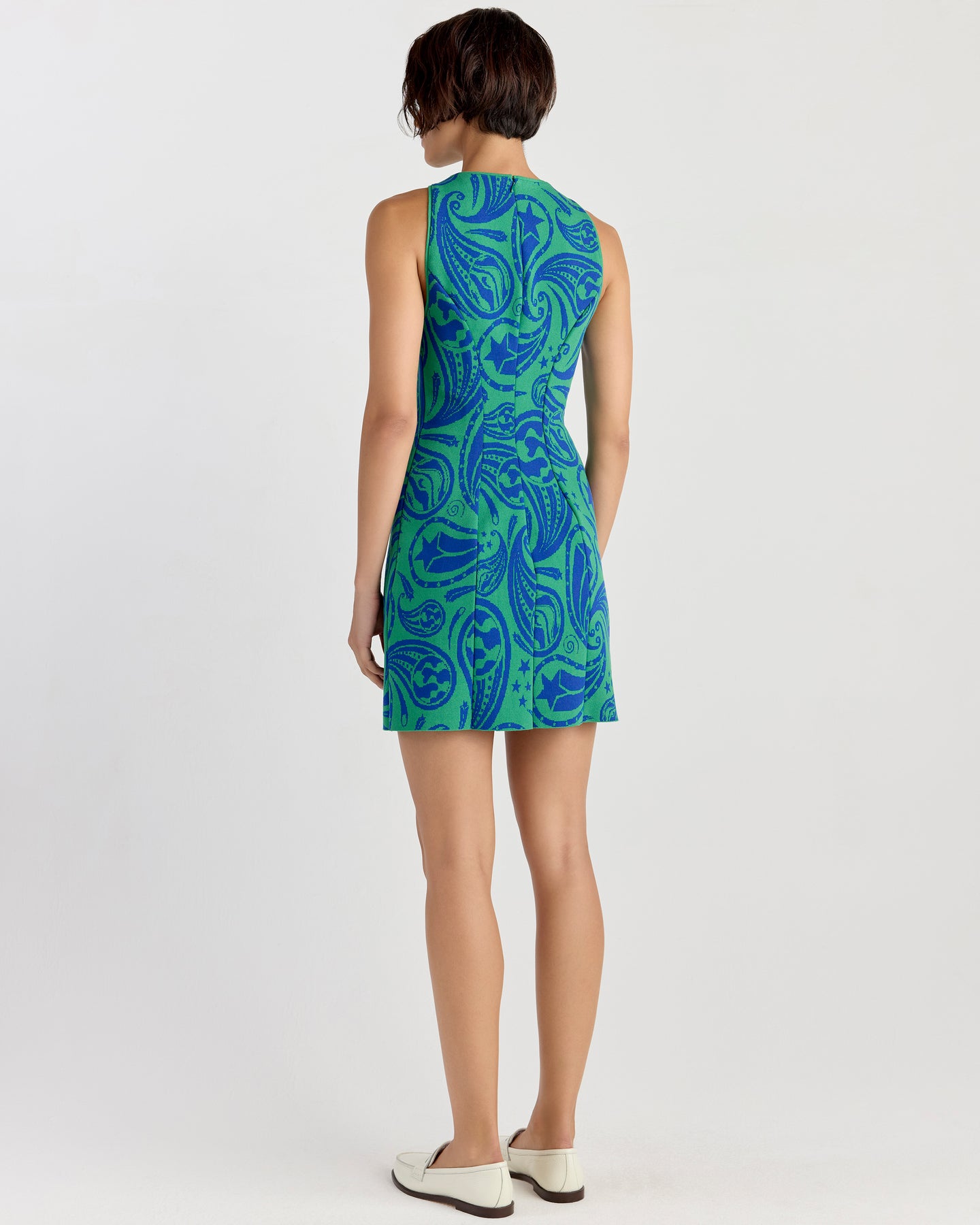 Isla Dress in Kelly/Royal Cosmic Paisley