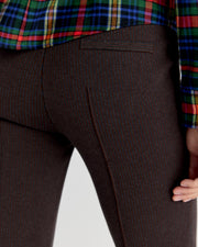 Luke Pant in Charcoal/Chocolate Seersucker
