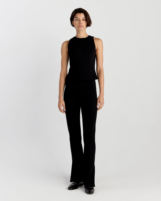 Sara Top in Black Seersucker