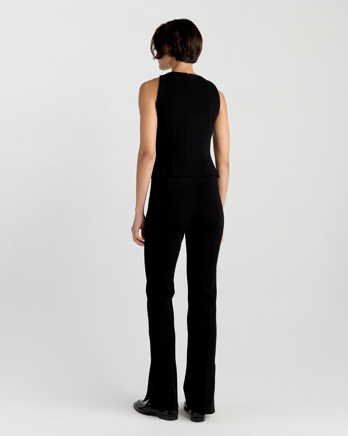 Sara Top in Black Seersucker
