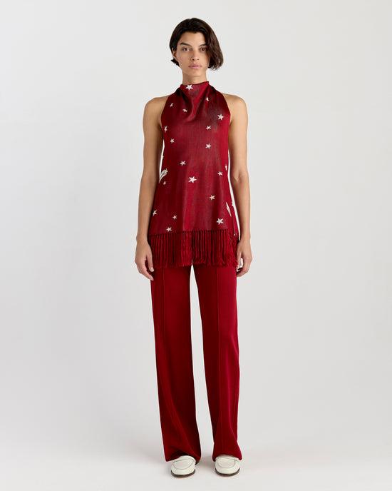 Slinky Evie Pant in Ruby