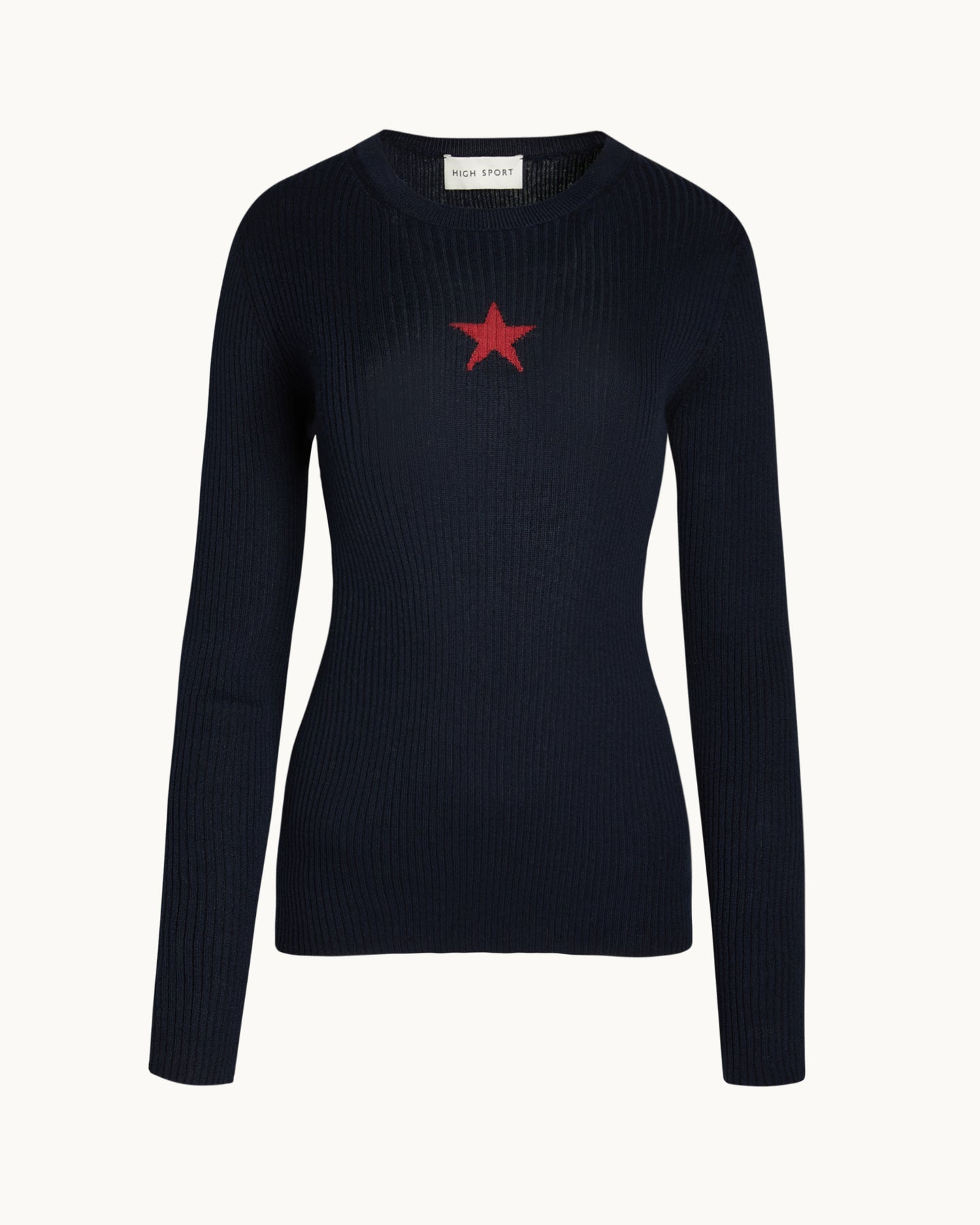 Marie Sweater in Dark Navy/Red