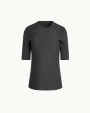 Wes Top in Charcoal Mini Check