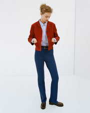 Luke Pant in Royal/Black Seersucker