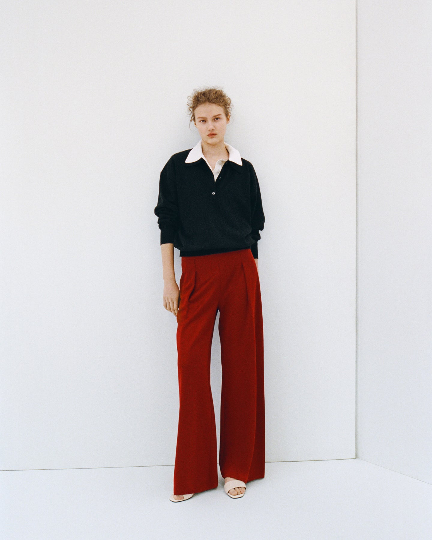 Elyse Oversized Polo in Ivory