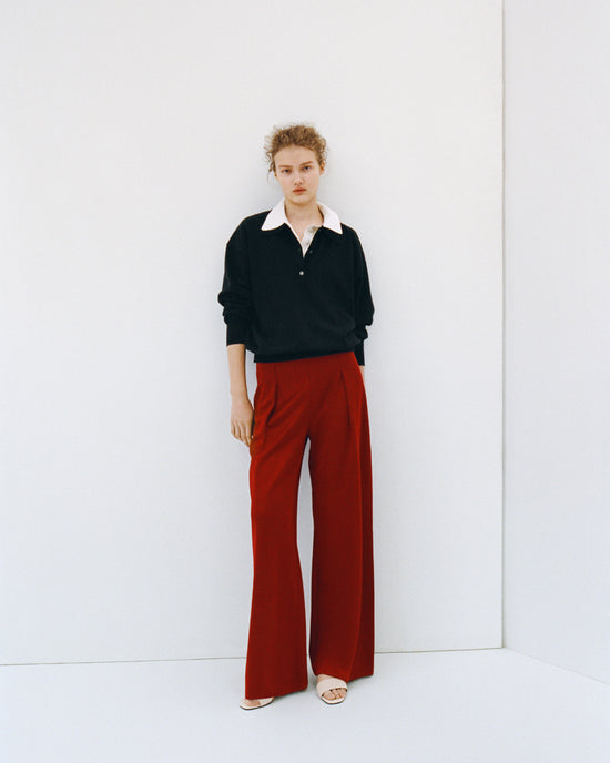 Elyse Oversized Polo in Ivory