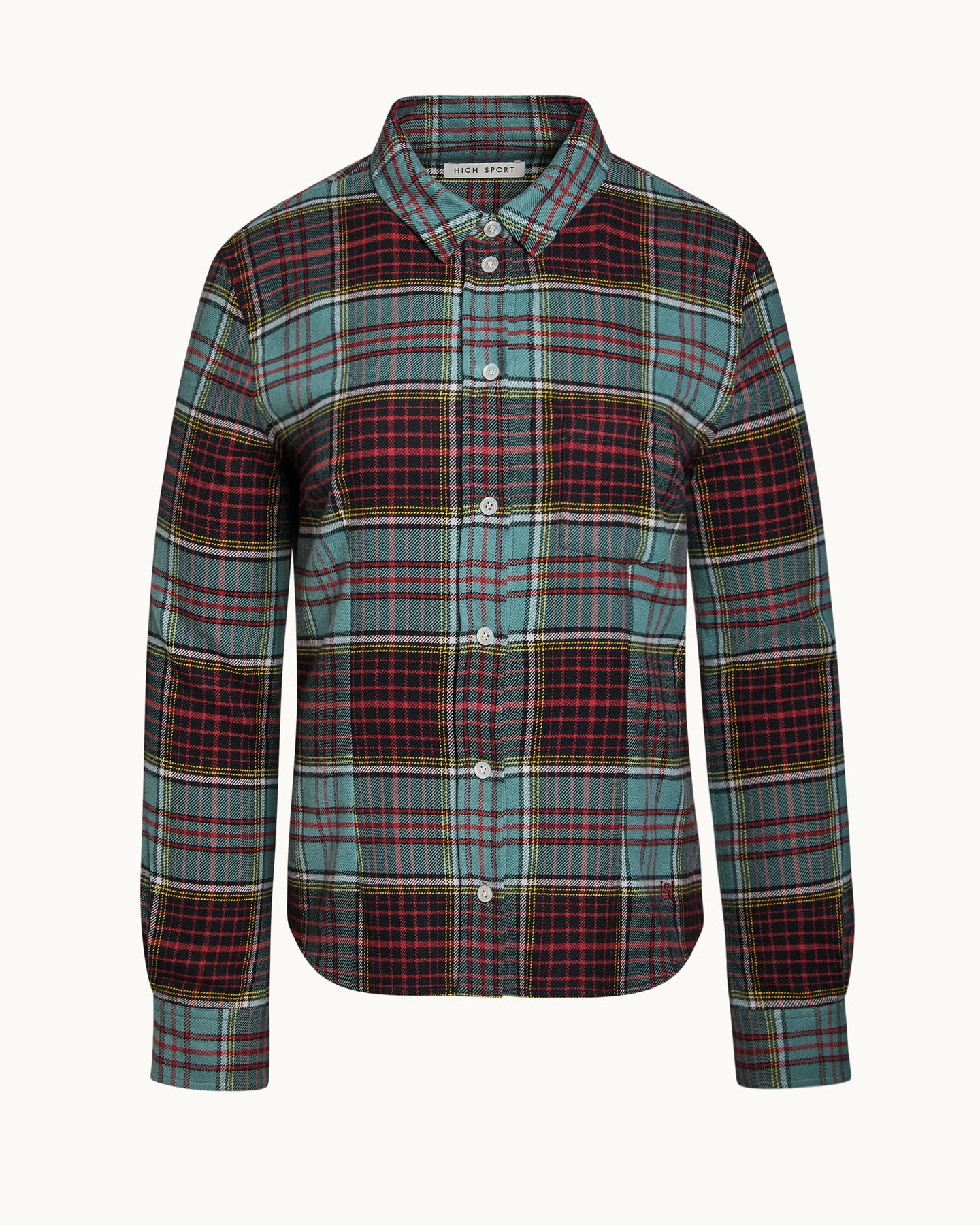 Kurt Shirt in Sage/Red Plaid