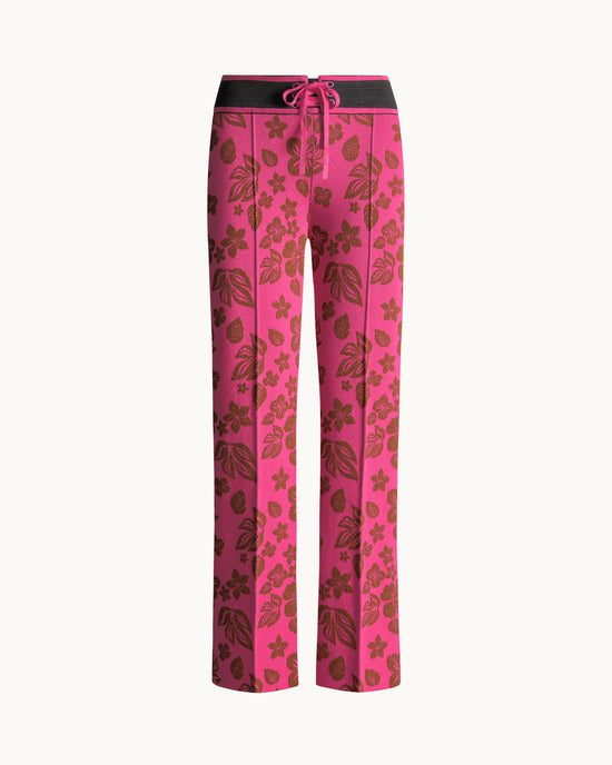 Lane Pant in Fuchsia/Mahogany Floral