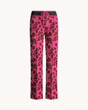 Lane Pant in Fuchsia/Mahogany Floral