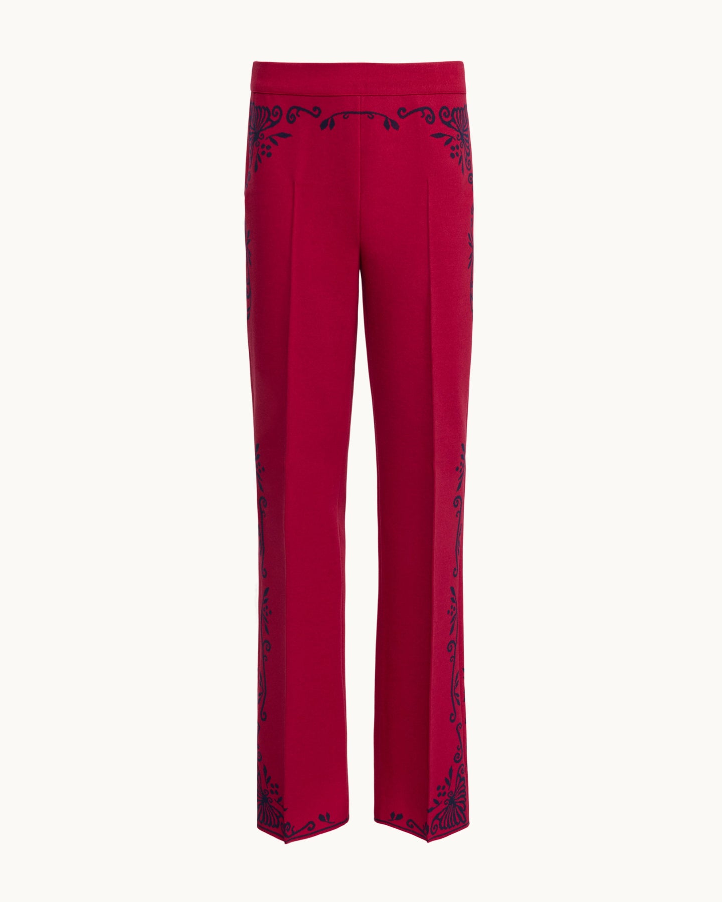 Scroll Pant in Dark Red Combo
