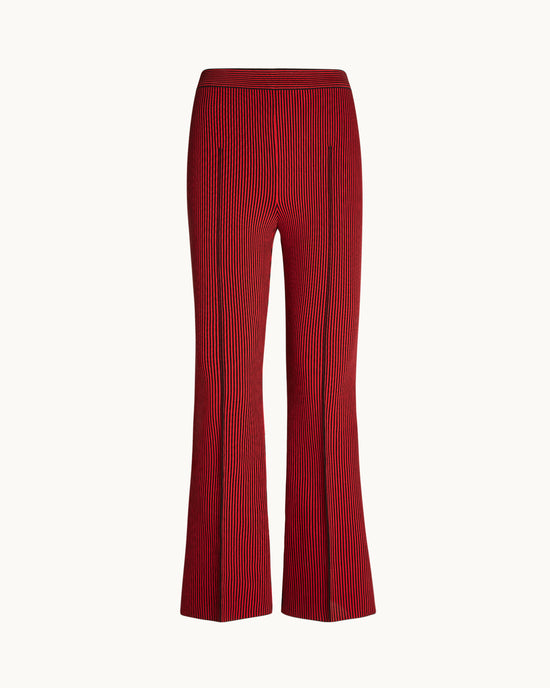 Kick Pant in Black/Red Seersucker
