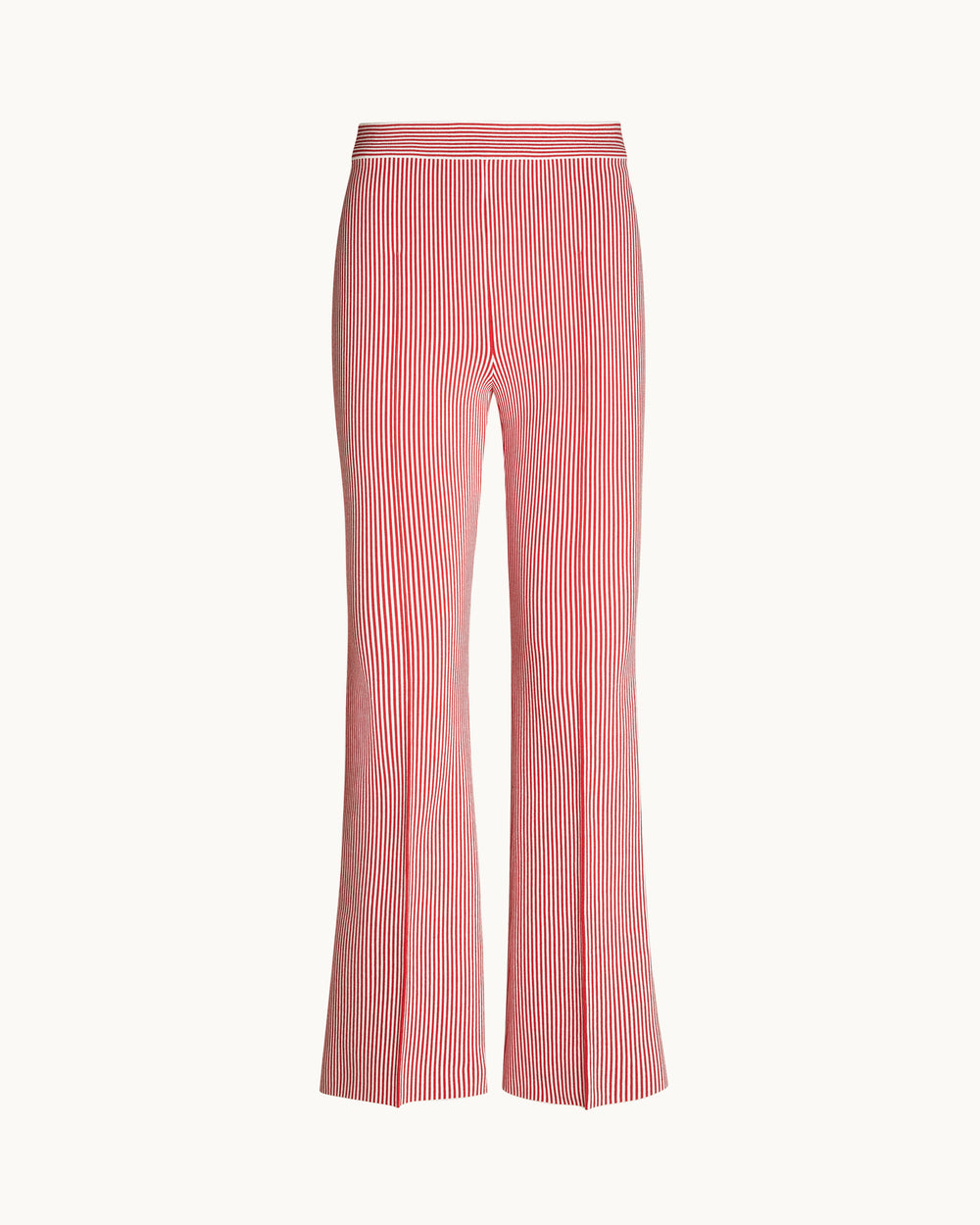 Kick Pant in Ivory/Red Seersucker