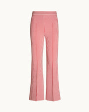 Kick Pant in Ivory/Red Seersucker