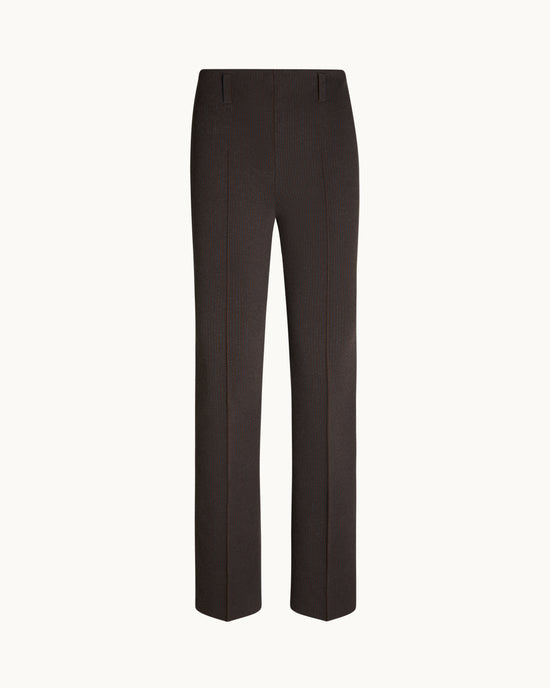 Luke Pant in Charcoal/Chocolate Seersucker