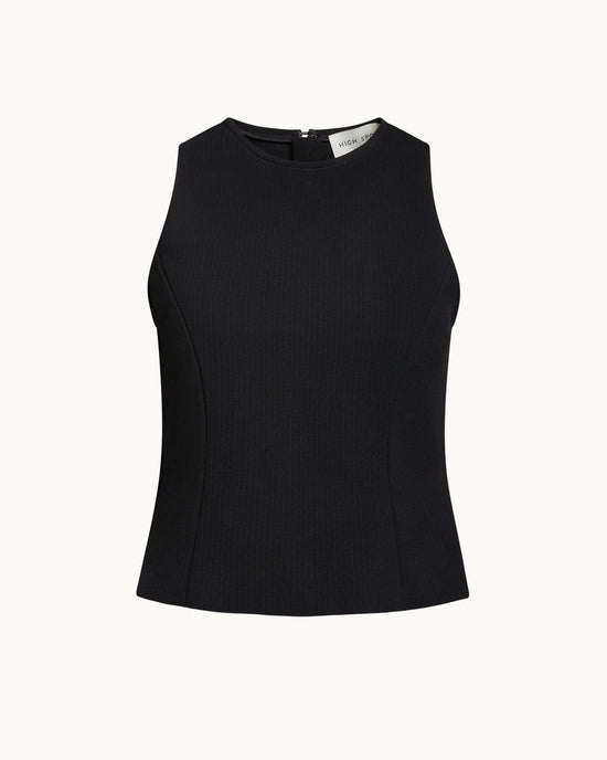 Sara Top in Black Seersucker